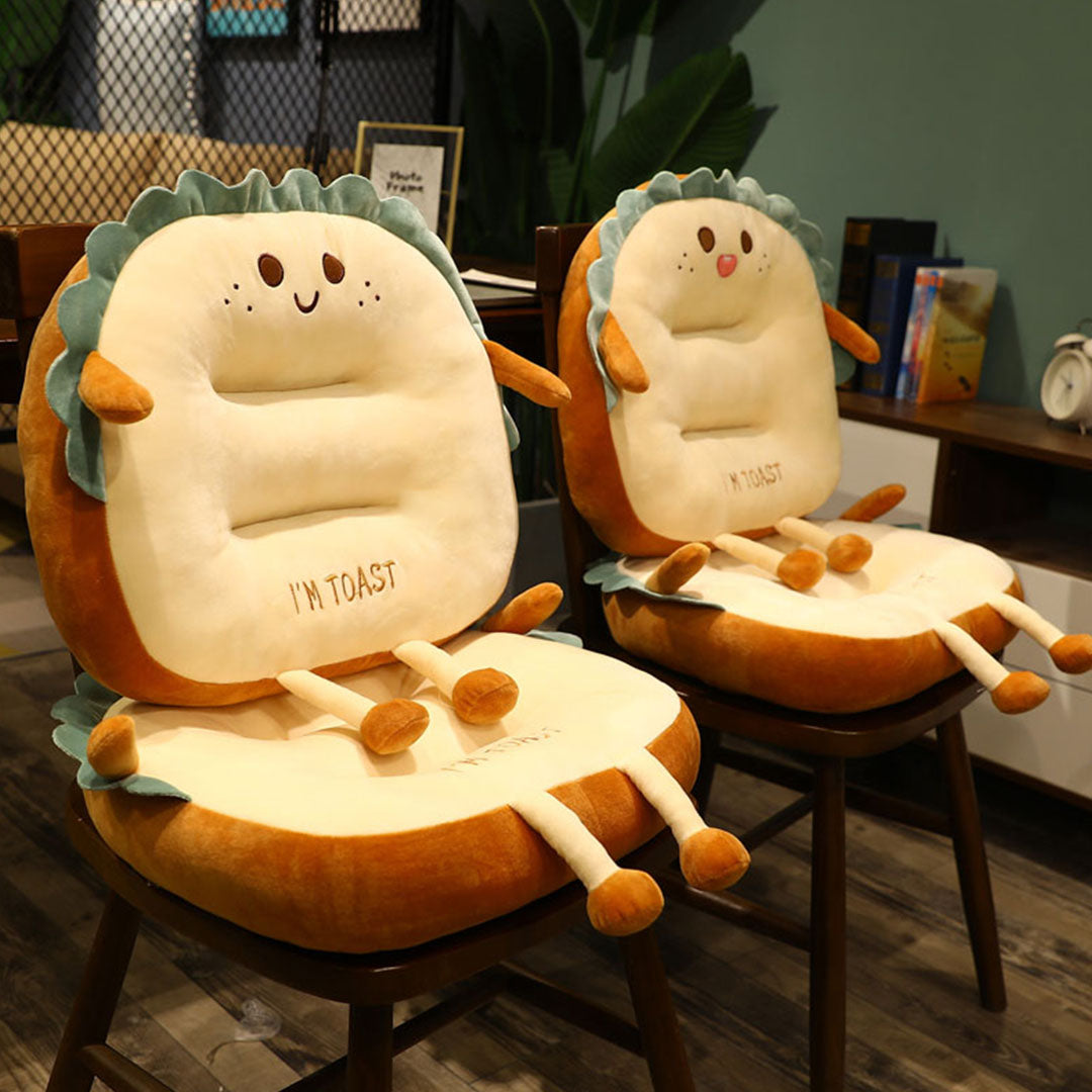 Smiley Face Toast Bread Cushion