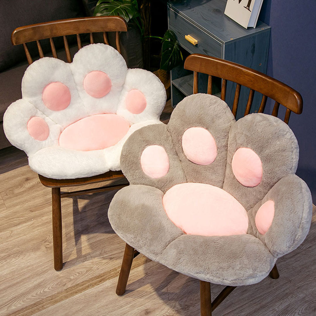 70cm White Paw Shape Cushion