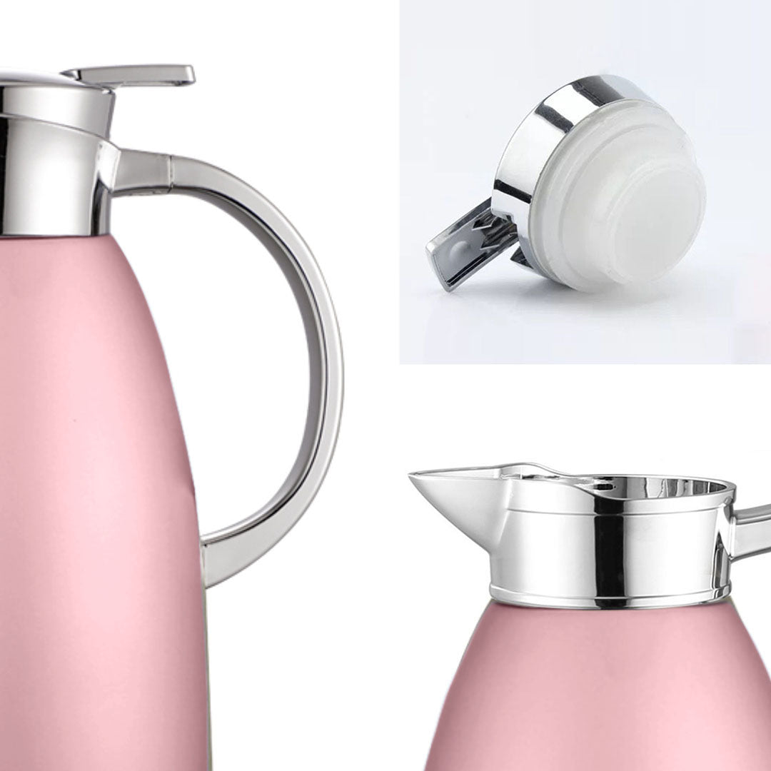 Soga Premium 1.8L Rose Color 3-Layer Vacuum Insulated Stainless Steel Flask  Ideal for Home and Office