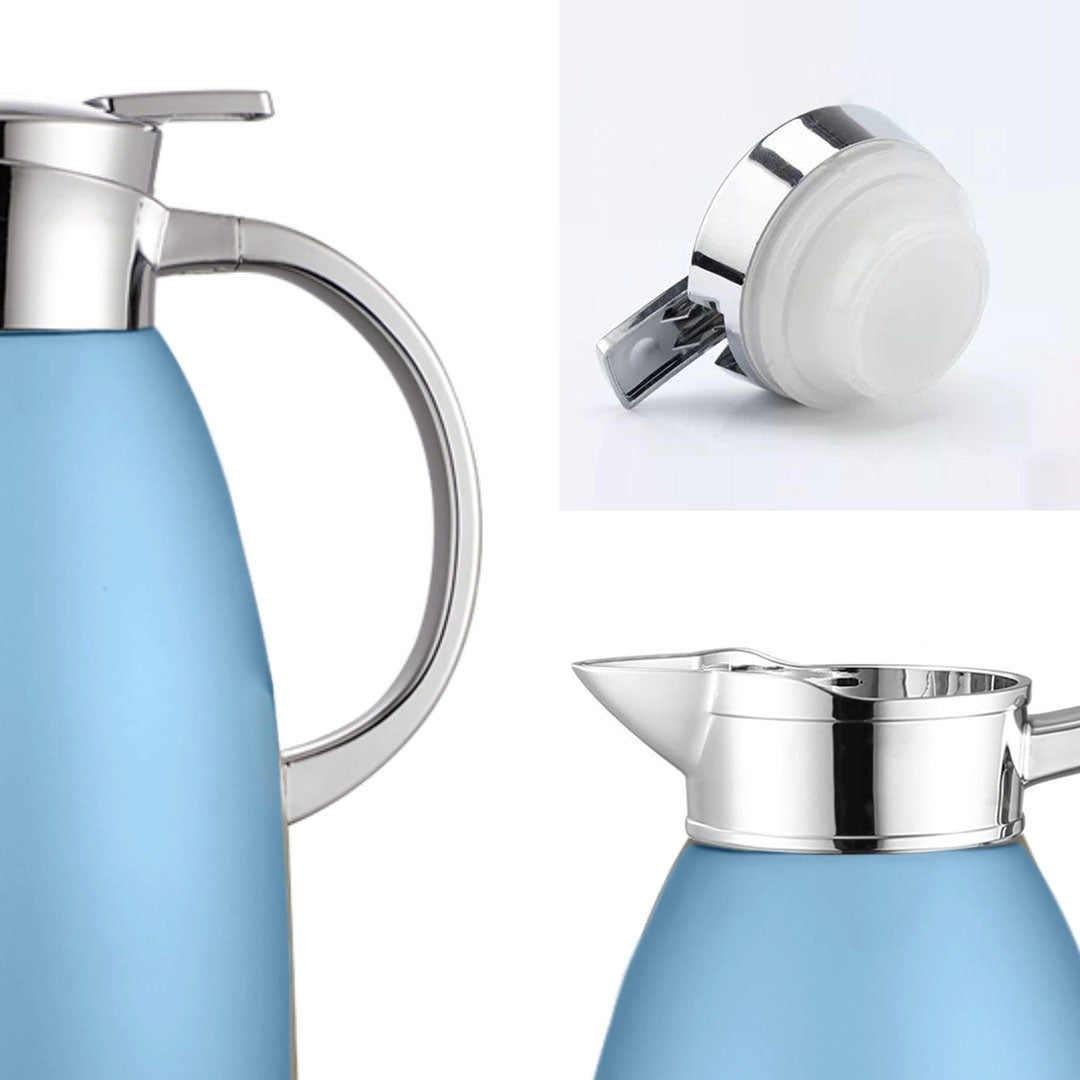 Soga Premium 1.8L Blue Color 3-Layer Vacuum Insulated Stainless Steel Flask  Ideal for Home and Office