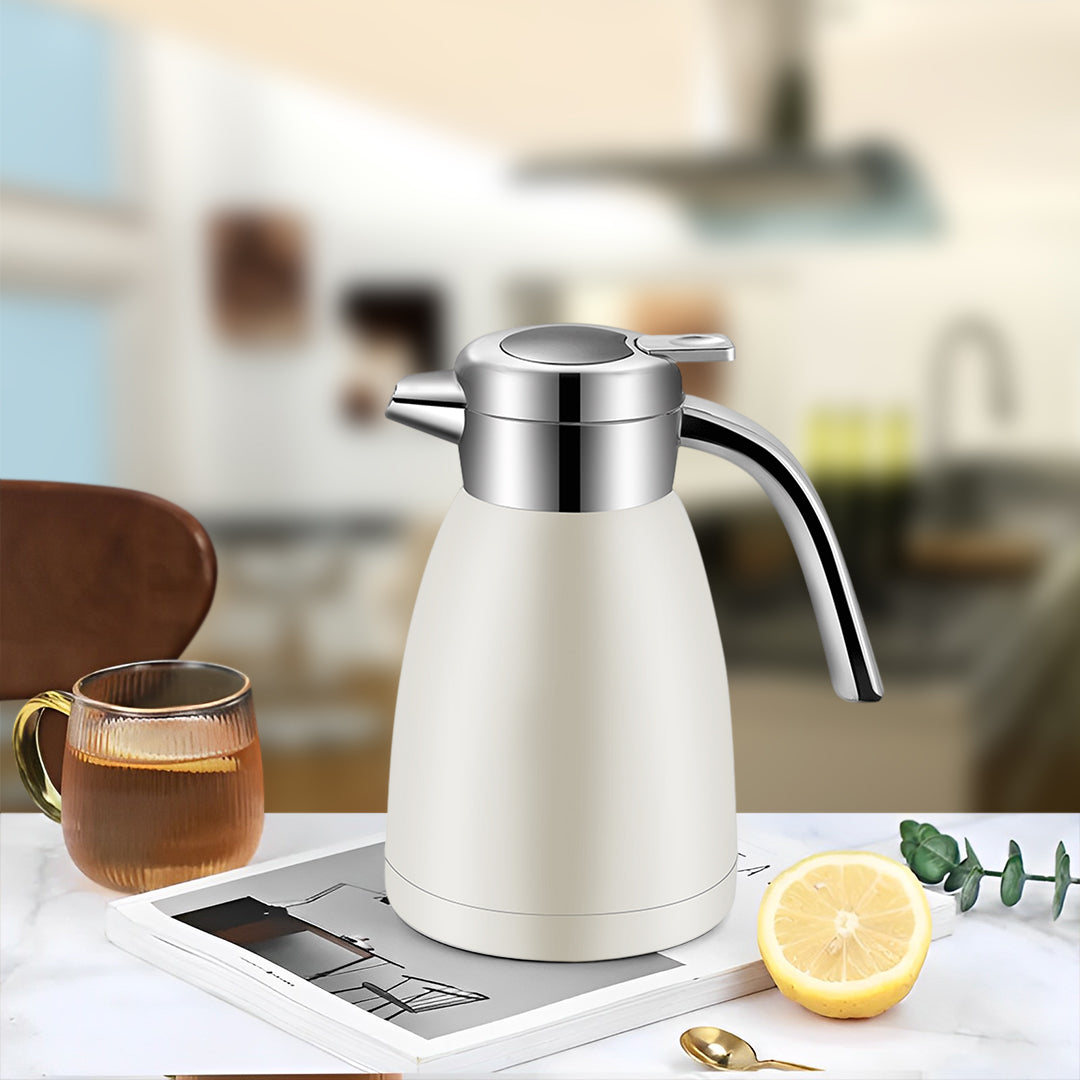 SOGA 1.2L Stainless Steel Kettle White