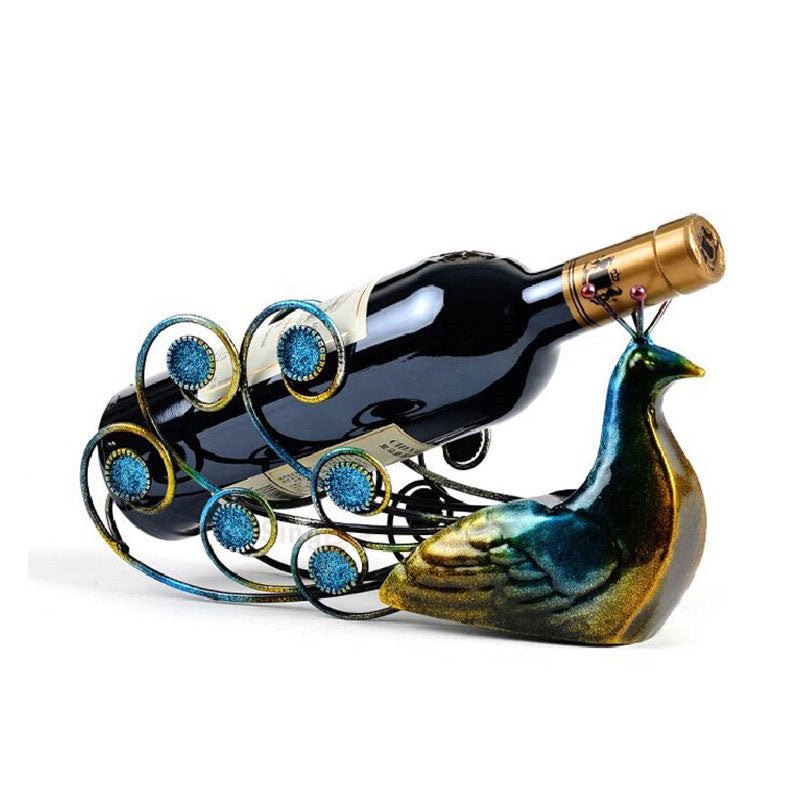 Peacock wine rack