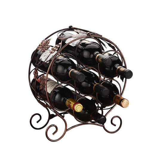 Multi bottle wine rack-round