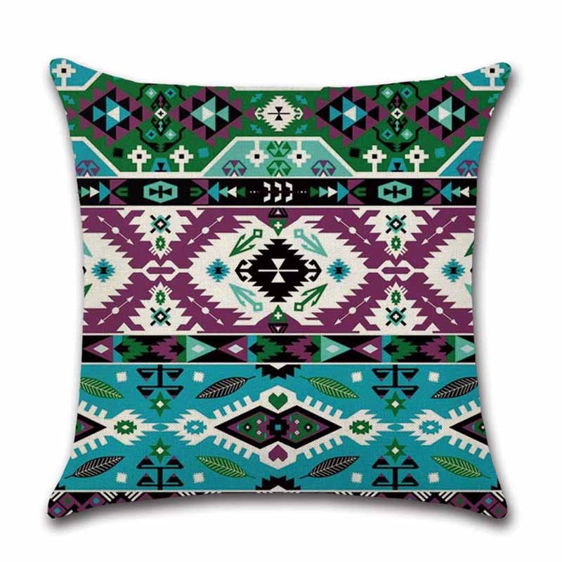 Mandala Pillow Covers Cotton Linen Cushion Cover