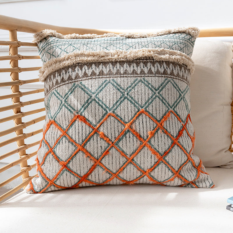 Bohemian Hand-printed Throw Pillow