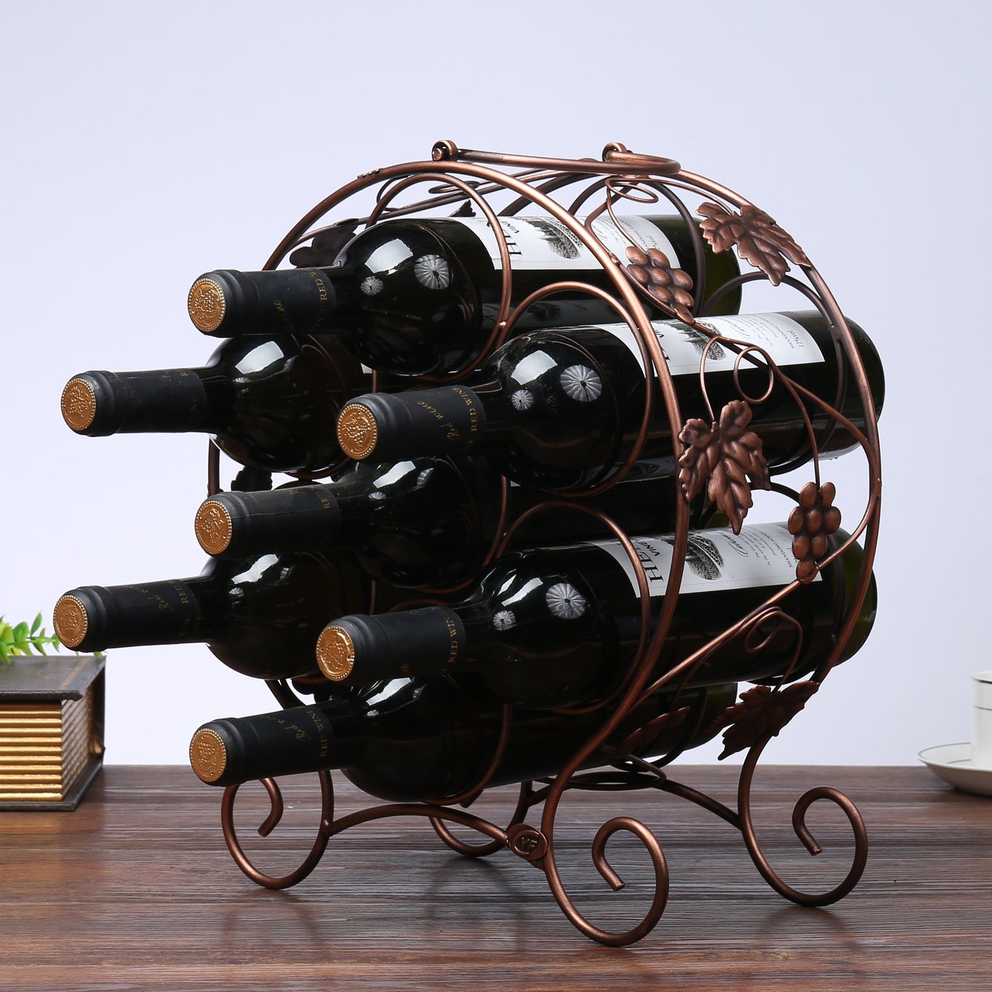 Multi bottle wine rack-round