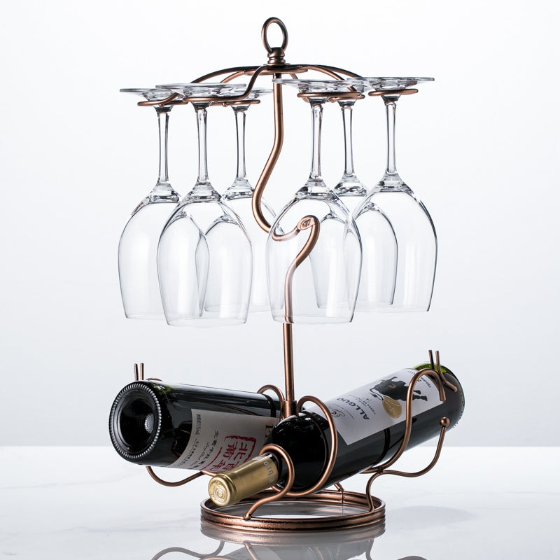 European style  upside down wine glass rack