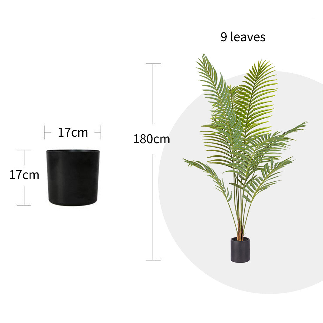 180cm Artificial Rogue Areca Palm Tree with 9 leaves and 180 cm height