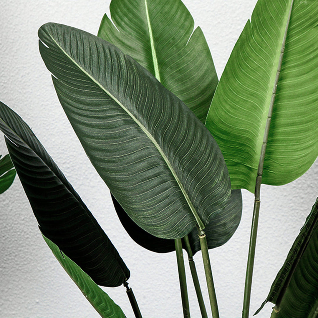 180cm Green Artificial Indoor Nordic Wind Traveler Banana Plant- close up of leaves