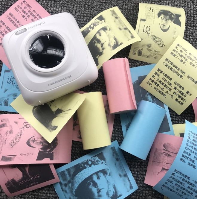 Mini Bluetooth Wireless Thermal Printer Paper Sticker Label Printer