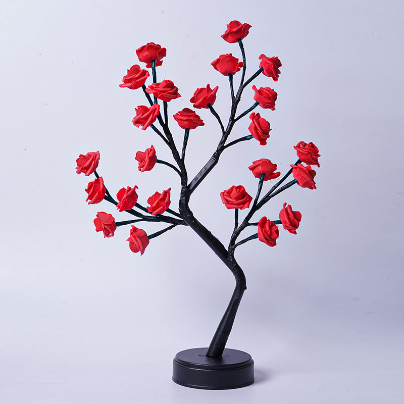 Table Lamp Flower Tree Rose Lamps Fairy Desk Night Lights USB Operated Gifts For Wedding or Christmas Decoration