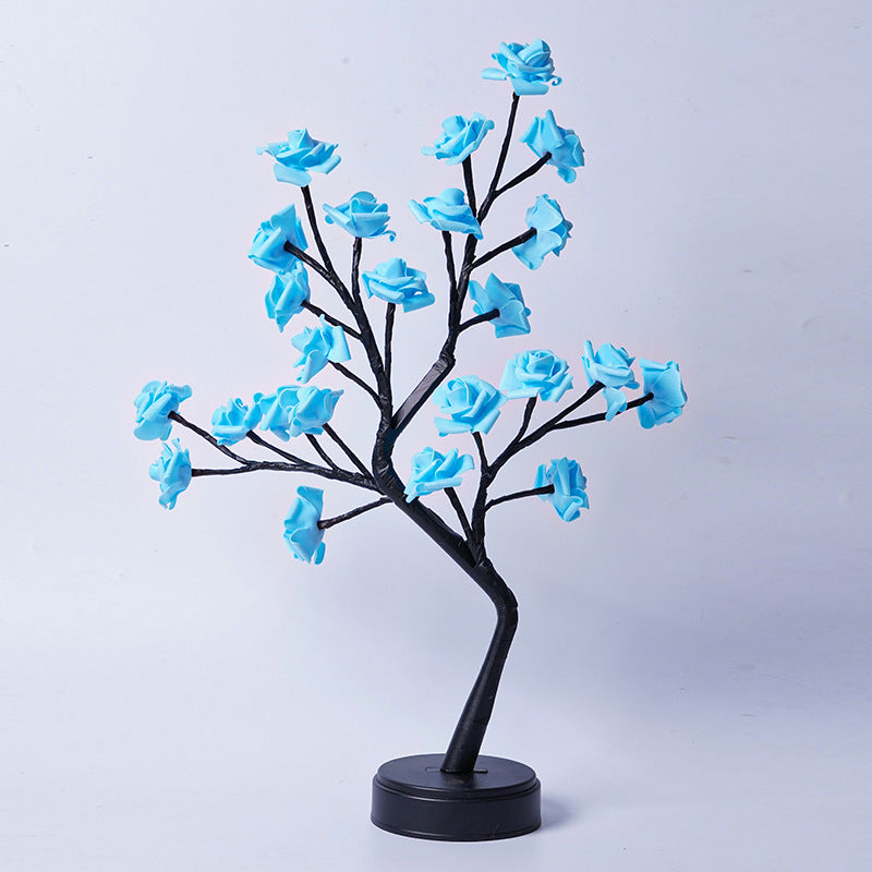 Table Lamp Flower Tree Rose Lamps Fairy Desk Night Lights USB Operated Gifts For Wedding or Christmas Decoration