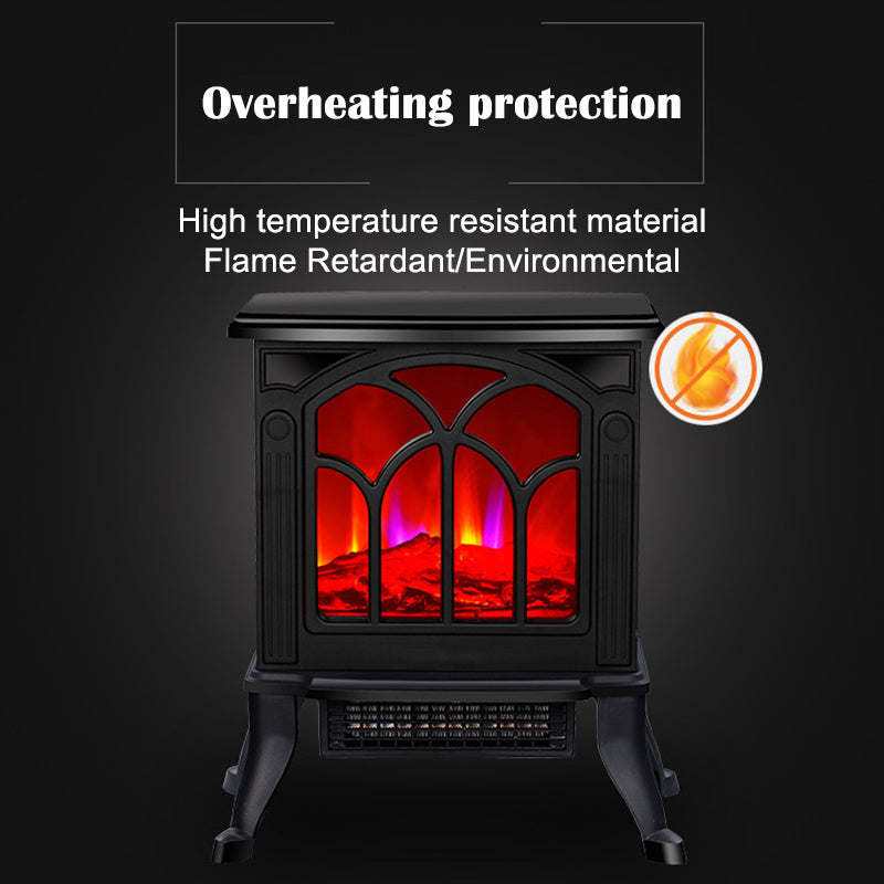 Hyundai- Simulated Flame Electric Fireplace Heater