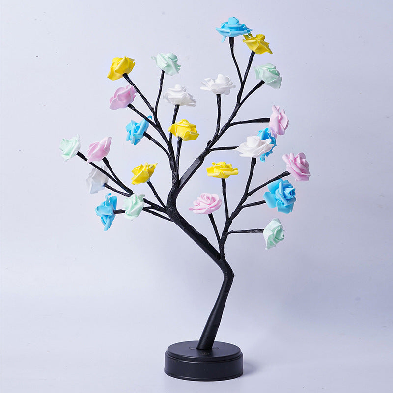 Table Lamp Flower Tree Rose Lamps Fairy Desk Night Lights USB Operated Gifts For Wedding or Christmas Decoration