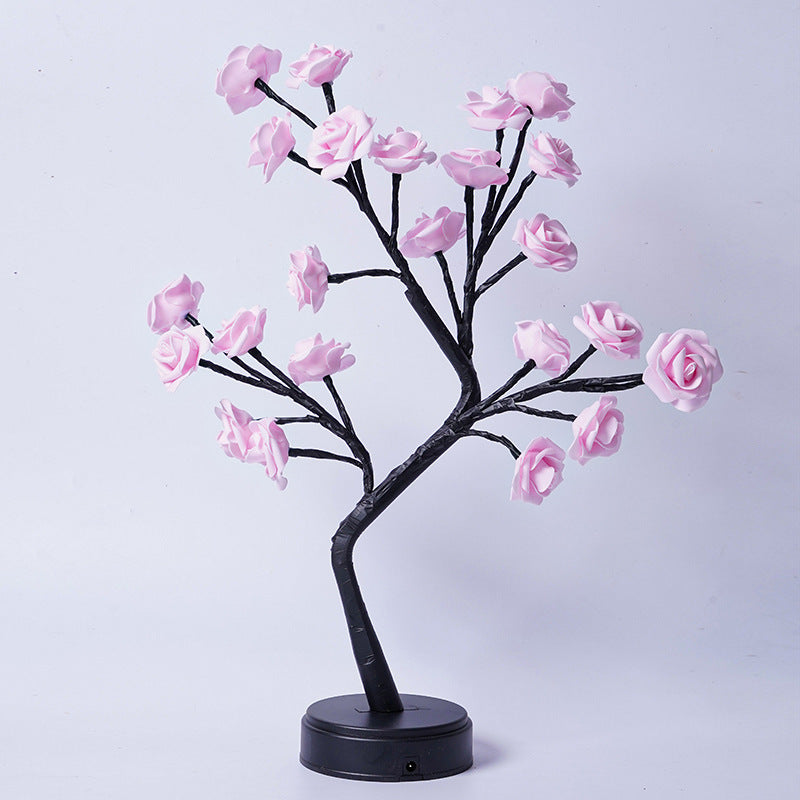 Table Lamp Flower Tree Rose Lamps Fairy Desk Night Lights USB Operated Gifts For Wedding or Christmas Decoration