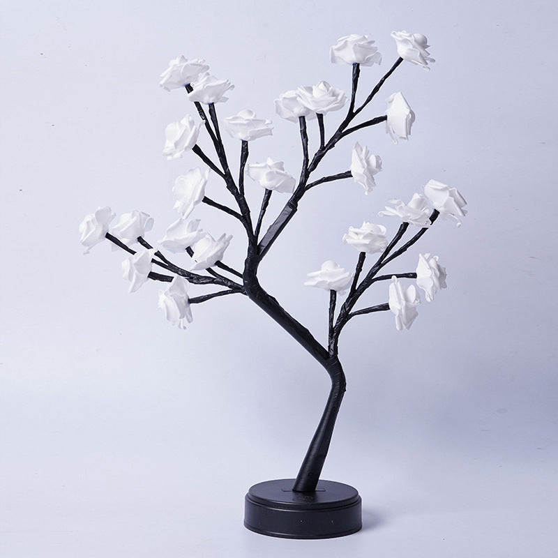 Table Lamp Flower Tree Rose Lamps Fairy Desk Night Lights USB Operated Gifts For Wedding or Christmas Decoration