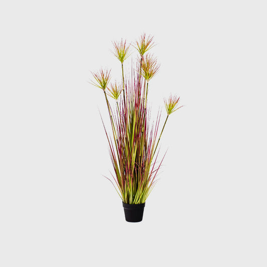 SOGA 120cm Purple-Red Artificial Indoor Potted Papyrus Plant Tree