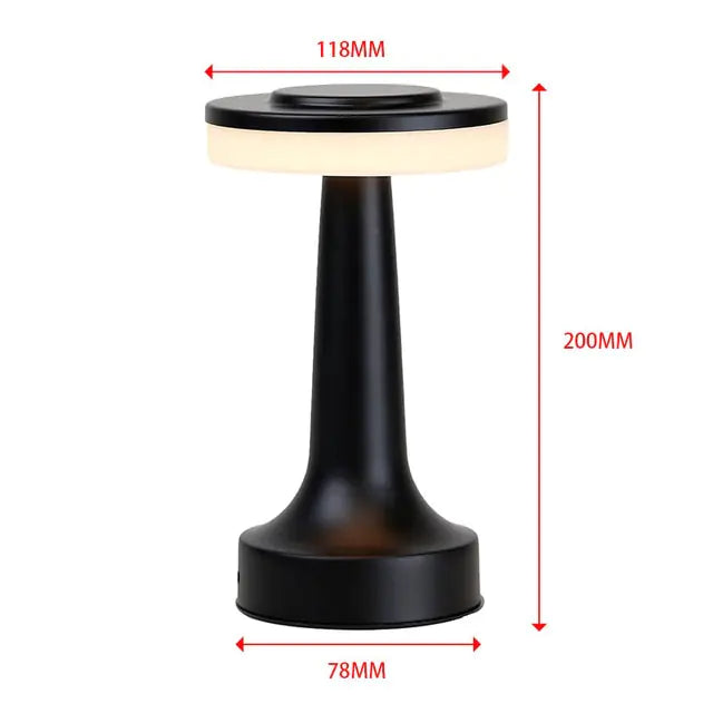 Retro Bar Desk Table Lamp Rechargeable Wireless Touch Sensor