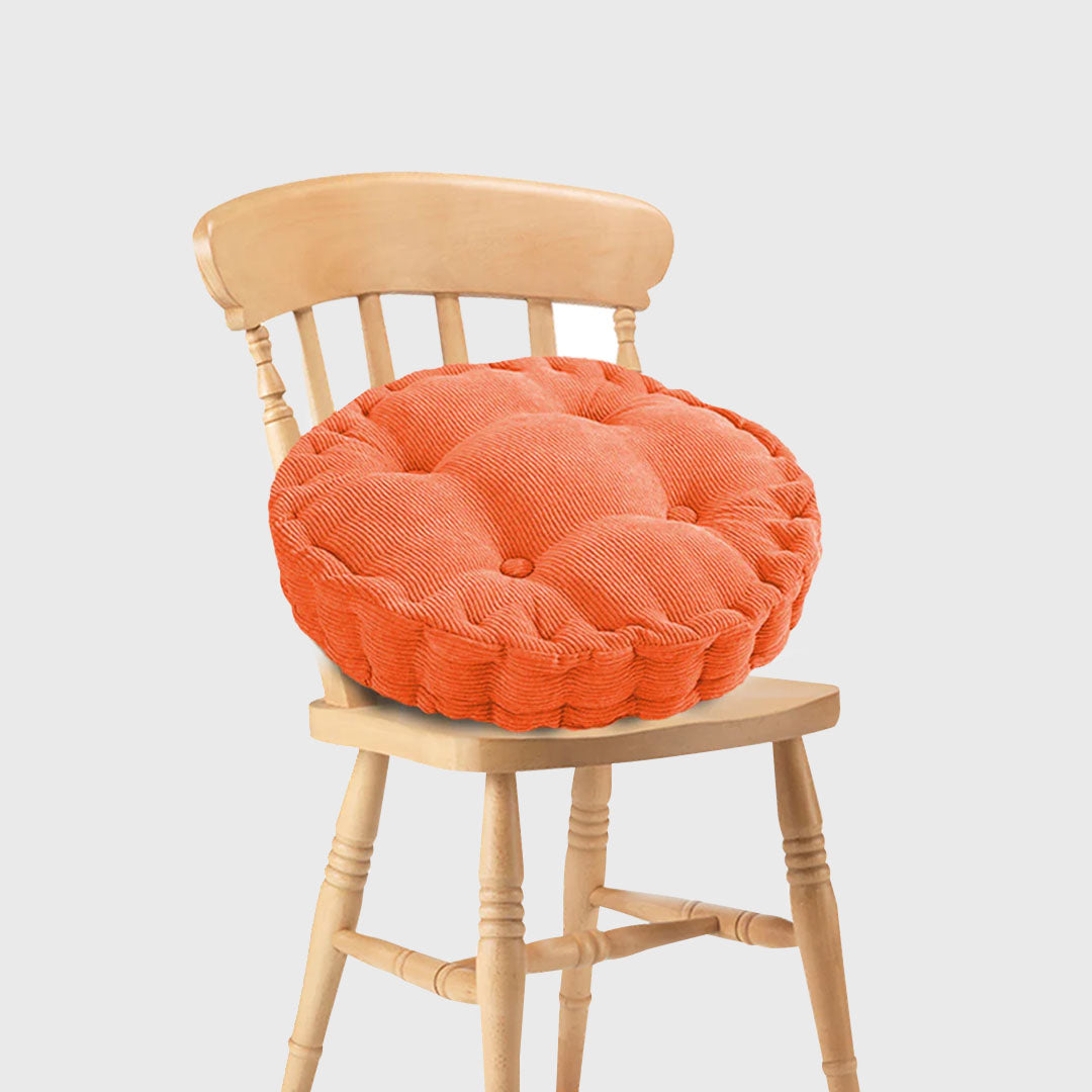 Orange Plush Round Cushion