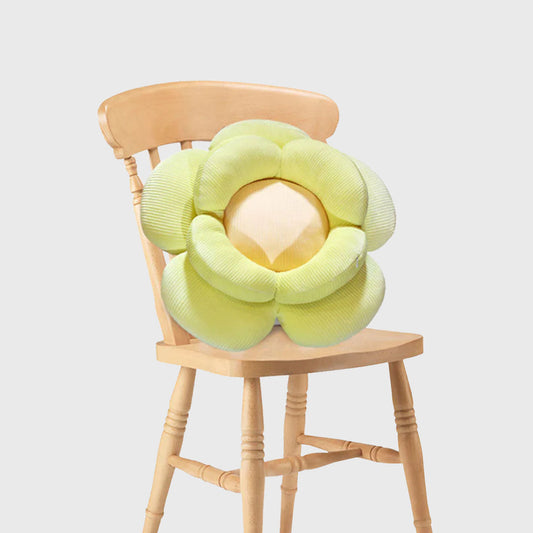 Green Double Flower Shape Cushion