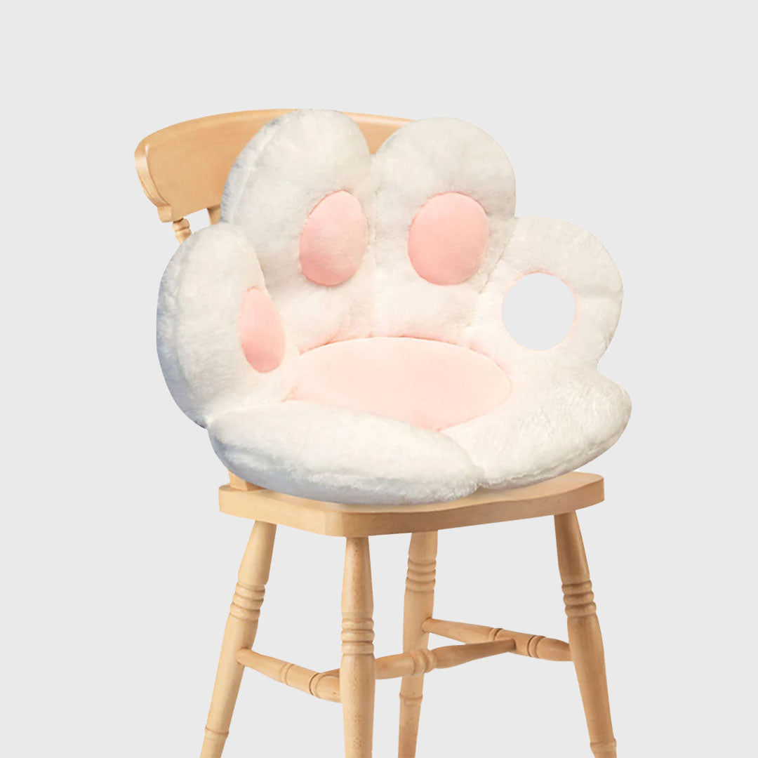 70cm White Paw Shape Cushion