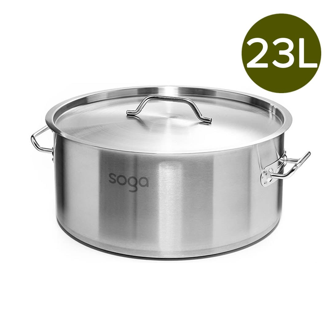 23L Top Grade 18/10 Stainless Steel Stockpot