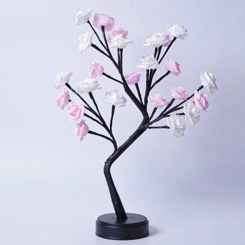 Table Lamp Flower Tree Rose Lamps Fairy Desk Night Lights USB Operated Gifts For Wedding or Christmas Decoration