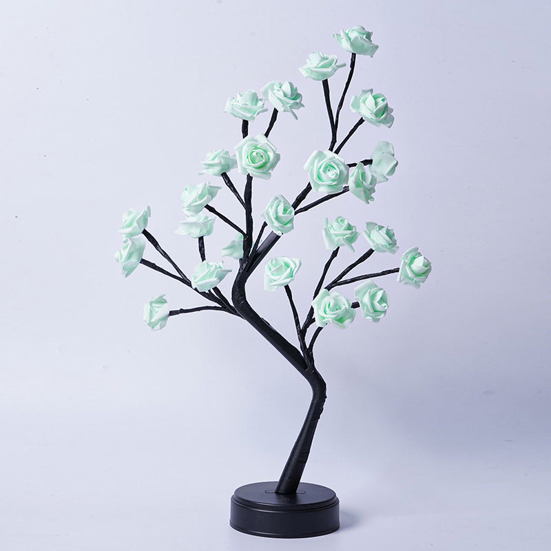 Table Lamp Flower Tree Rose Lamps Fairy Desk Night Lights USB Operated Gifts For Wedding or Christmas Decoration